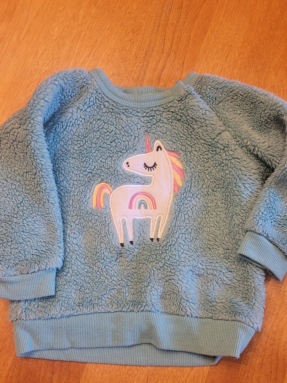 Blue Kids Unicorn Sherpa Sweatshirt - Brand Unspecified